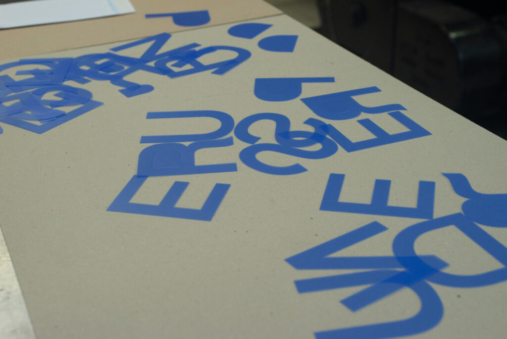 PVC matrices cut by plotter and by hand